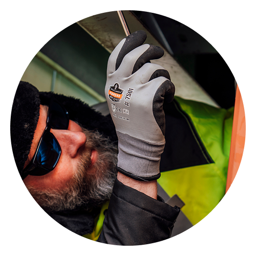 Person outside on a fall day in warm clothing