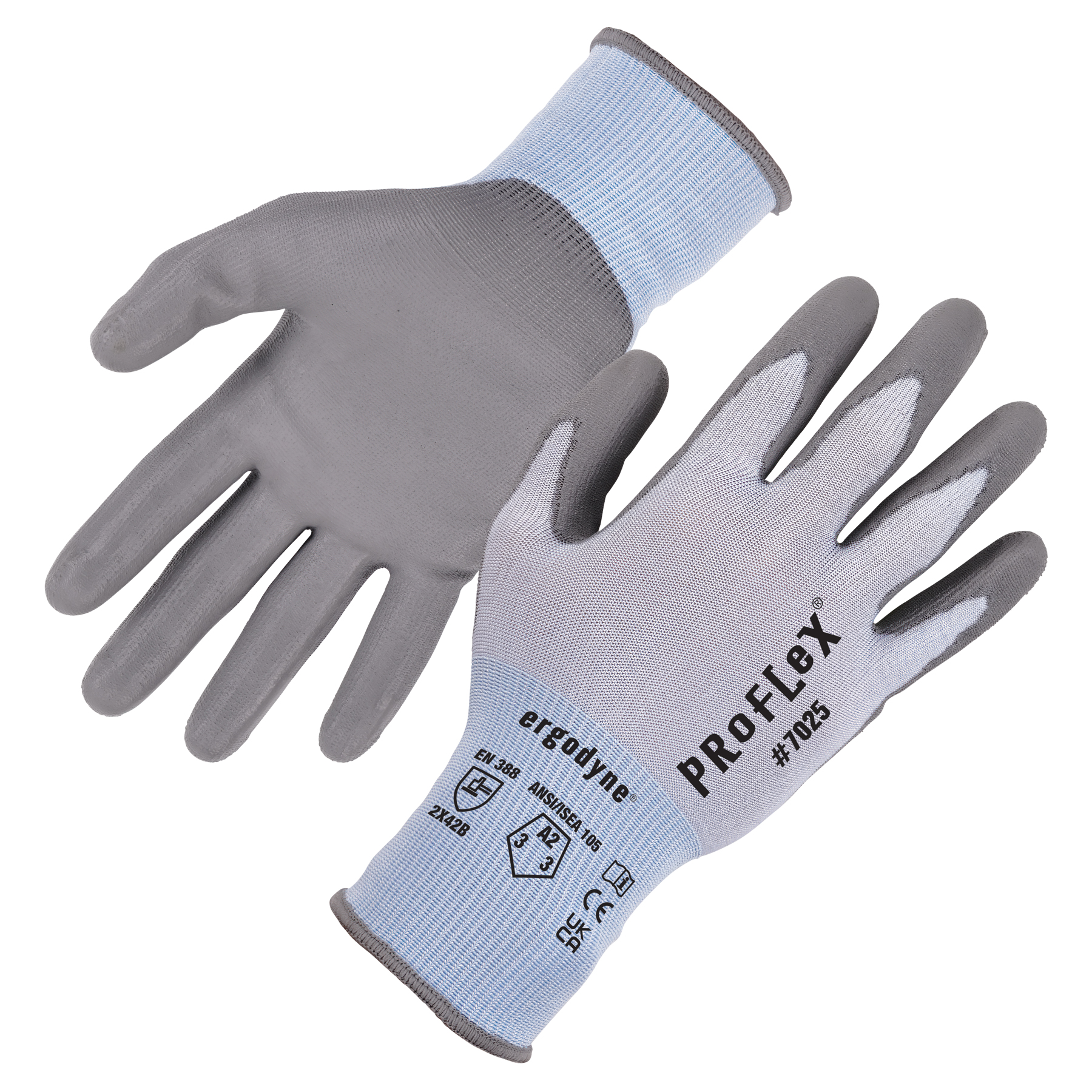 Cut Resistant Knit Work Gloves (pack of 12 gloves) / Gray
