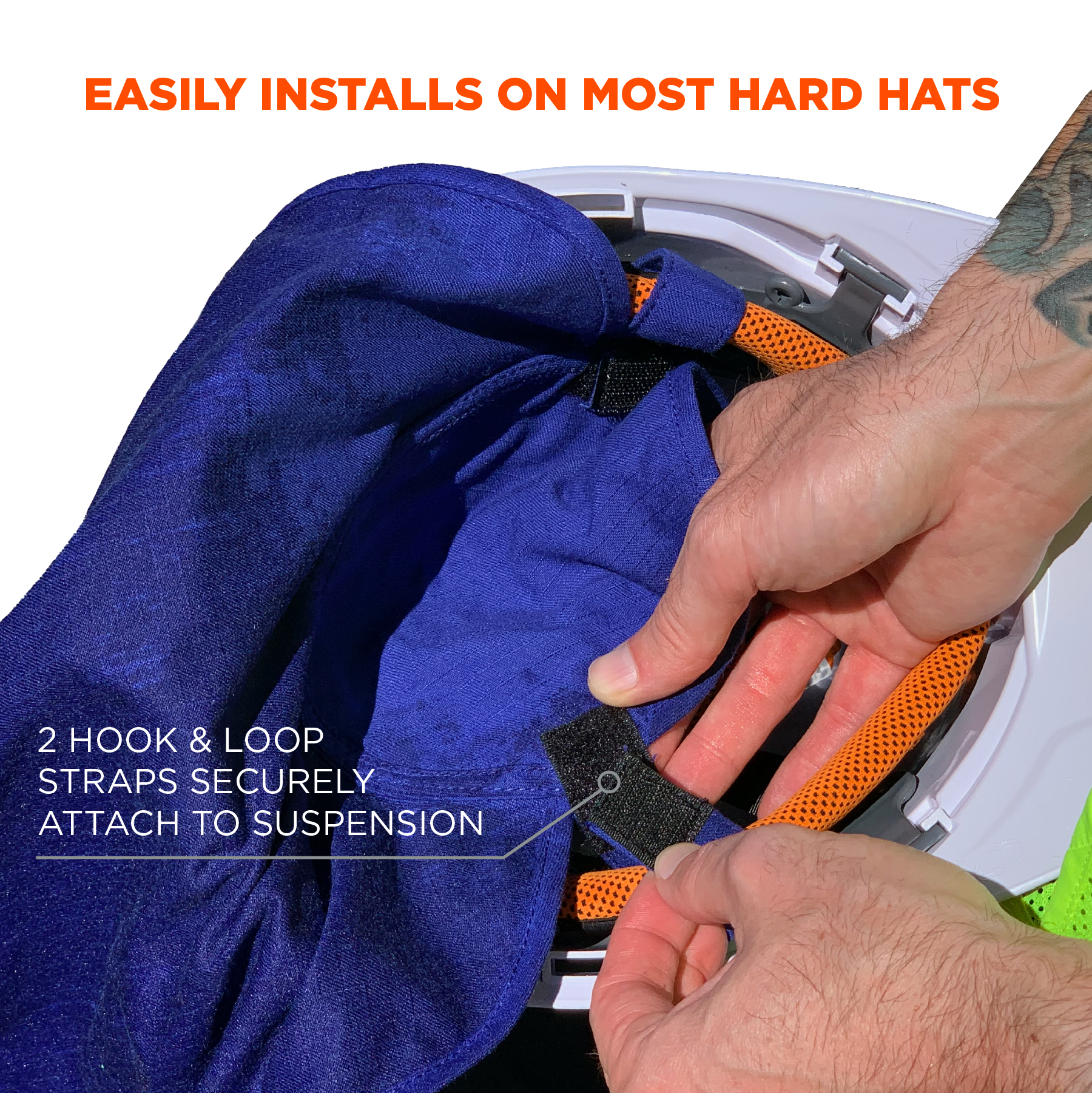 Ergodyne Chill-Its 6609 Hard Hat Liner Sweatband, Terry Cloth 