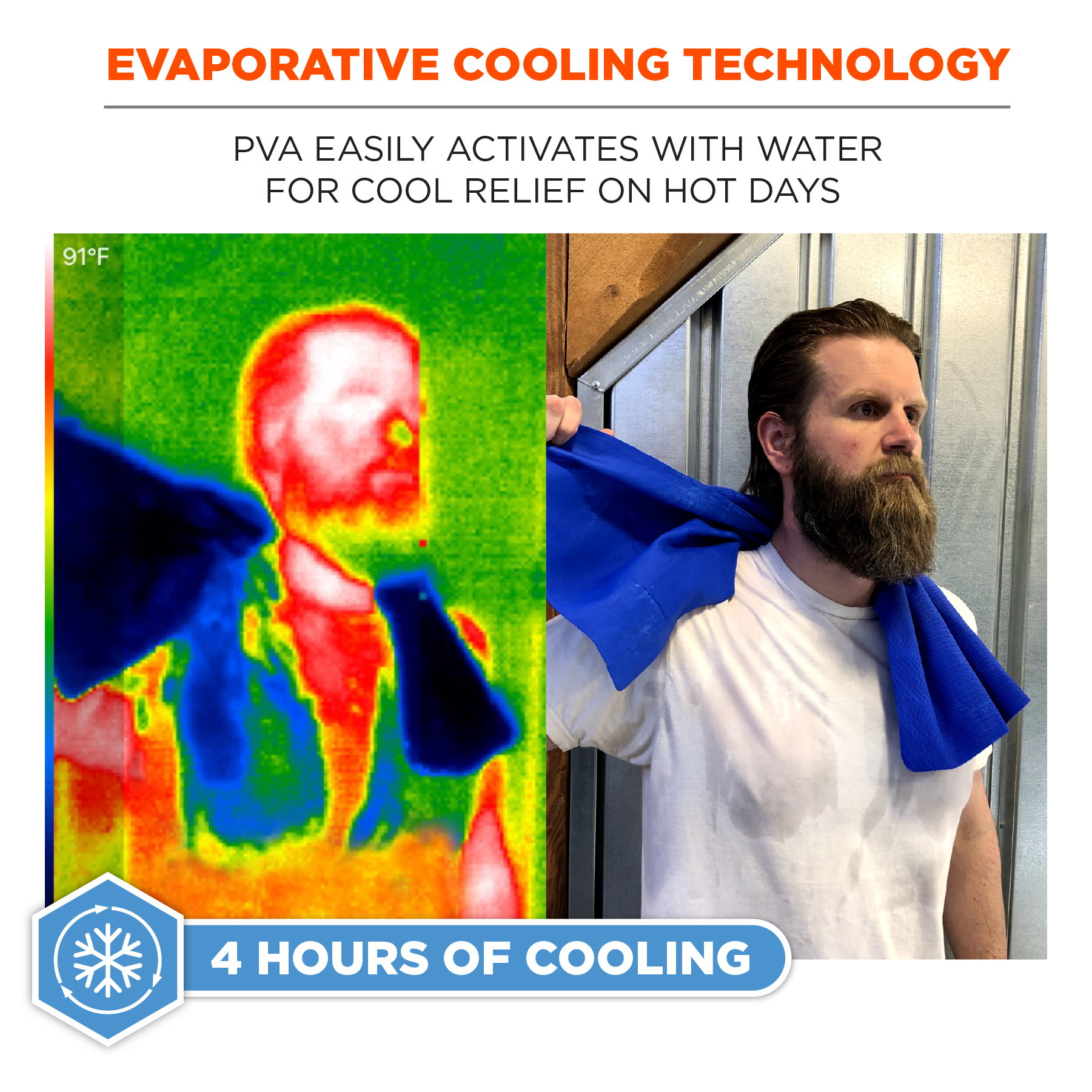 EZ-Cool® Evaporative Cooling Towel 396-602 - Assured First Aid & Safety