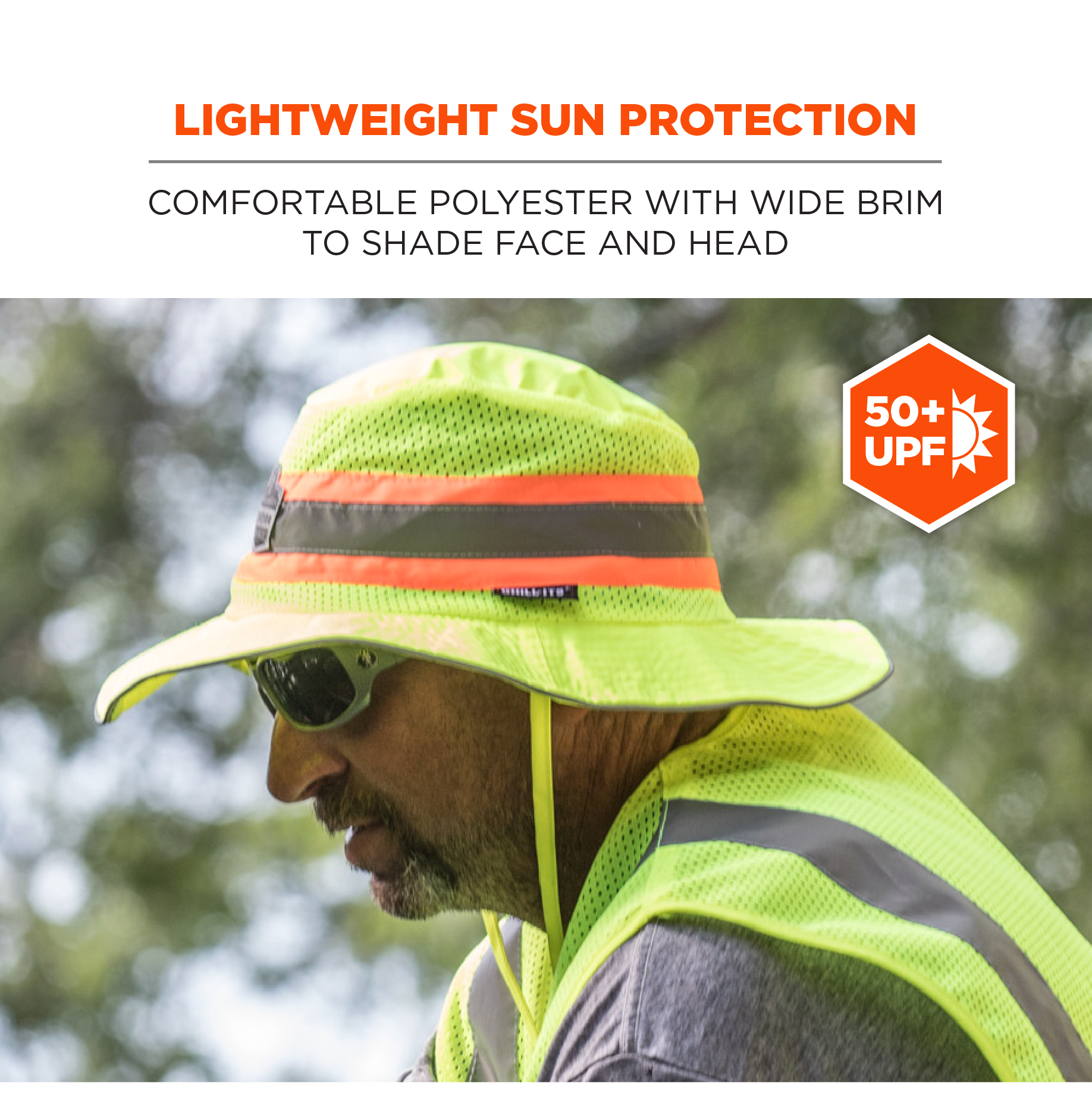 Adjustable Brim White Edge Sun Hat, Unisex Outdoor Sun Protection