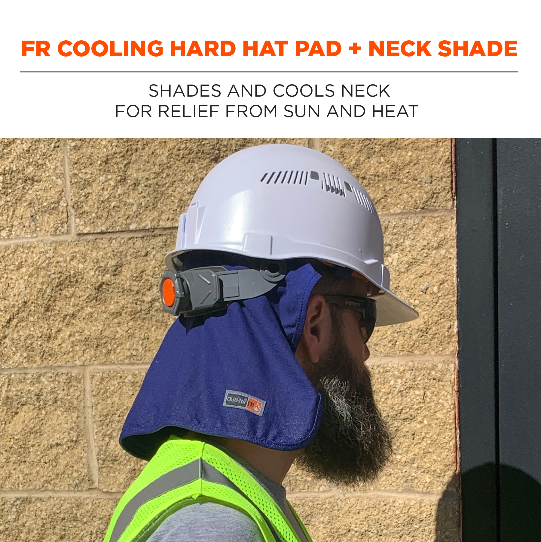 J Harlen Co. - MiraCool Hard Hat Cooling Pad with Neck Shade 969