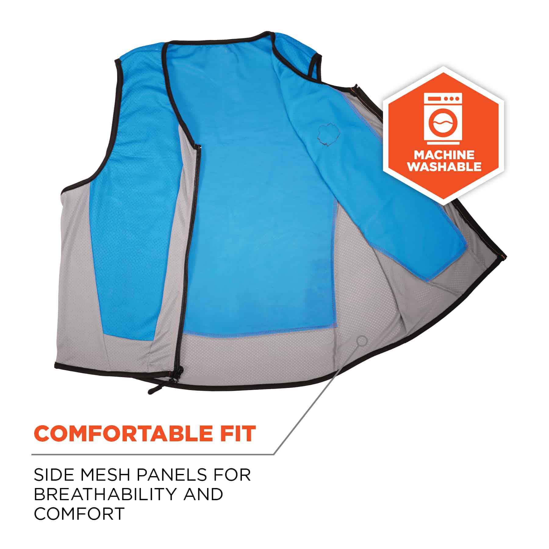 Air-cooled cooling vest with one-way wet permeability - Eureka