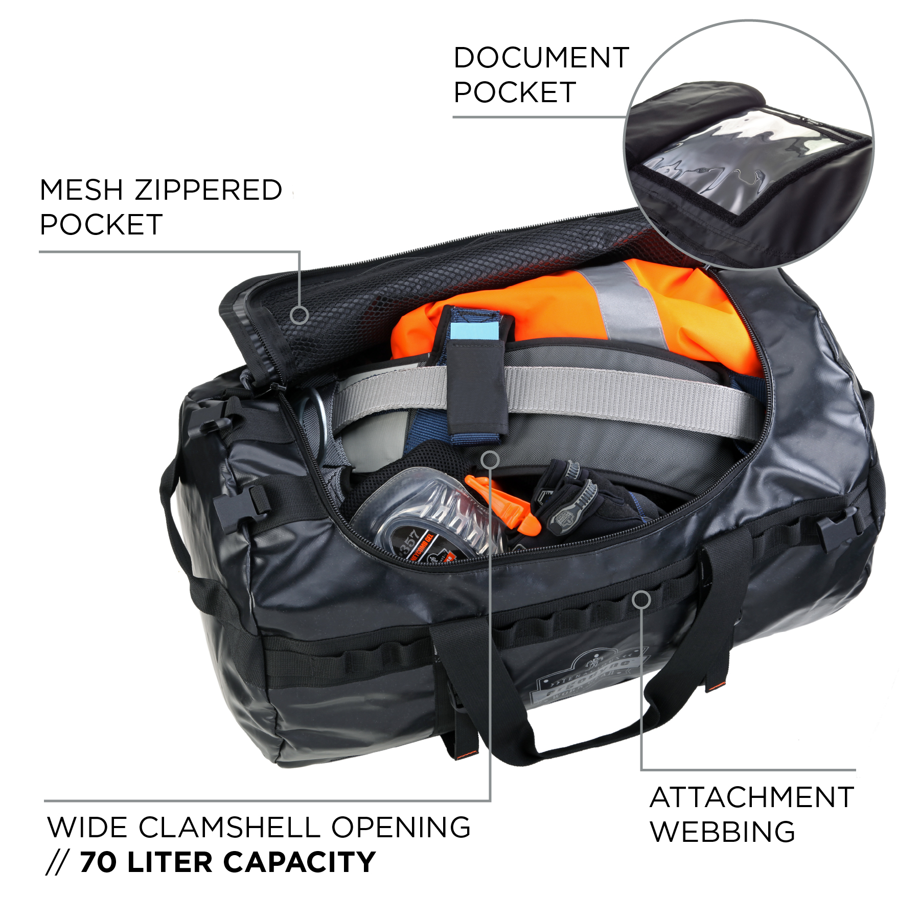 PPE Jobsite Backpack, Work Gear Bag
