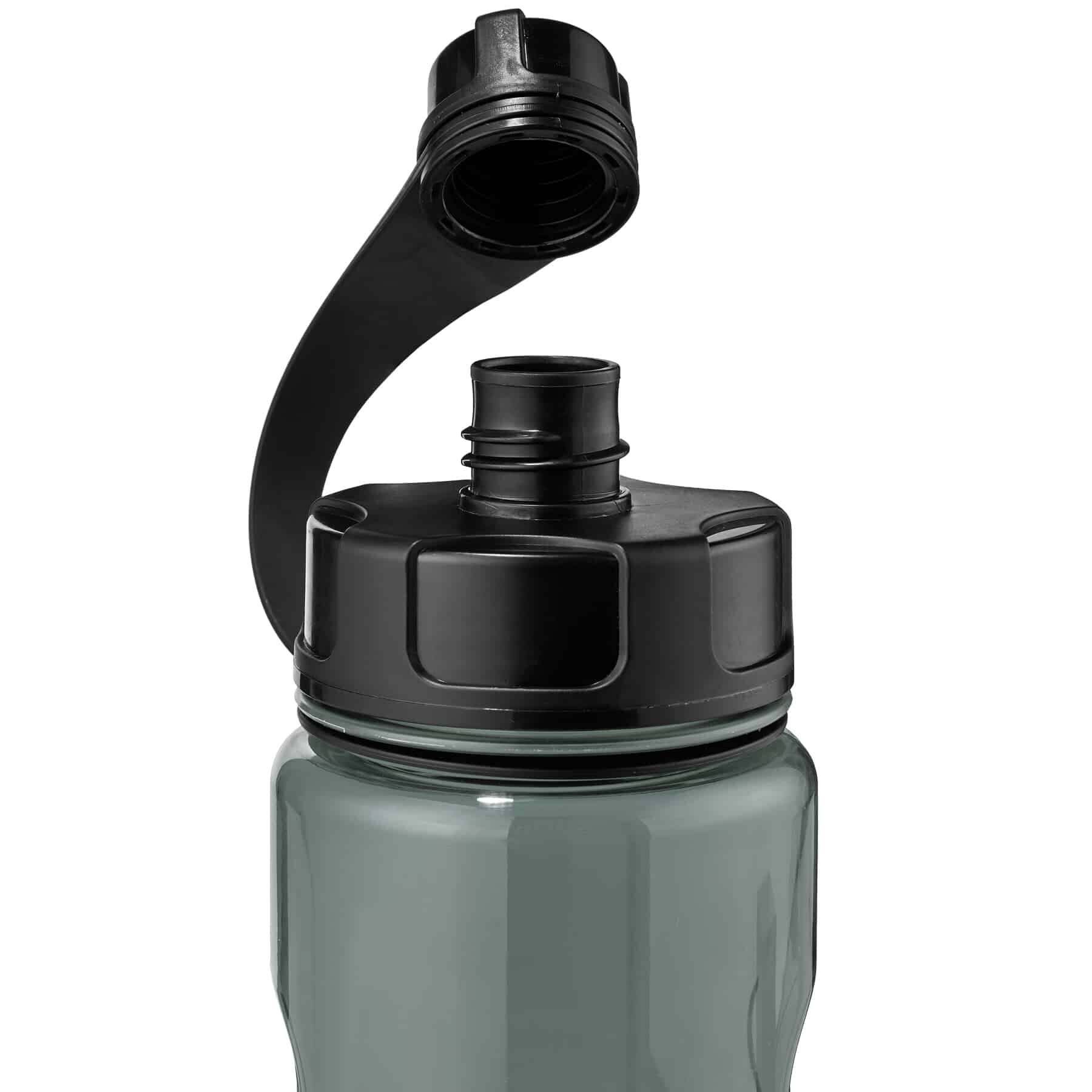 Nalgene BPA Free Tritan Wide Mouth Water Bottle, 32 Oz, Gray with Black Lid