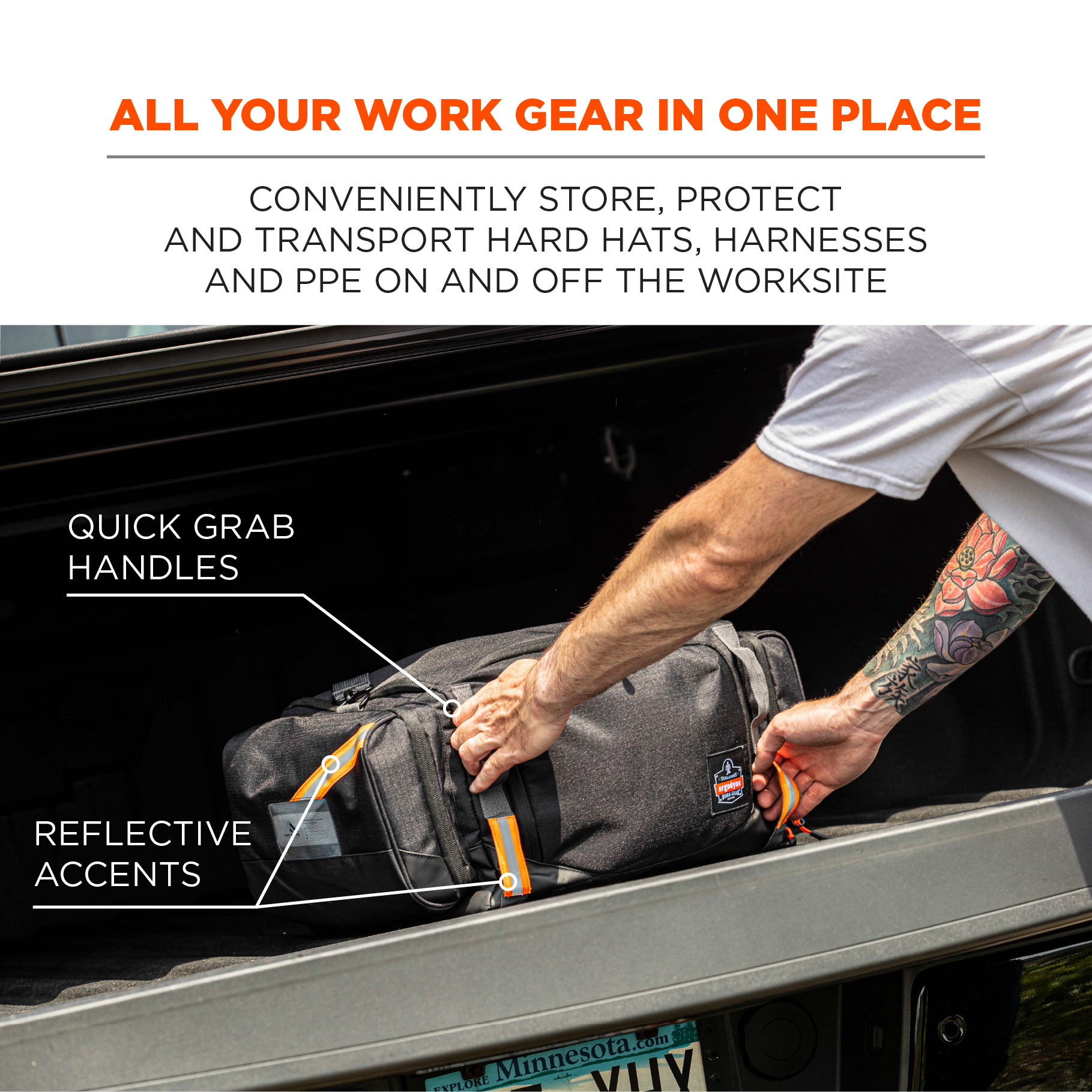 PPE Duffel Bag, Work Gear Bag | Ergodyne