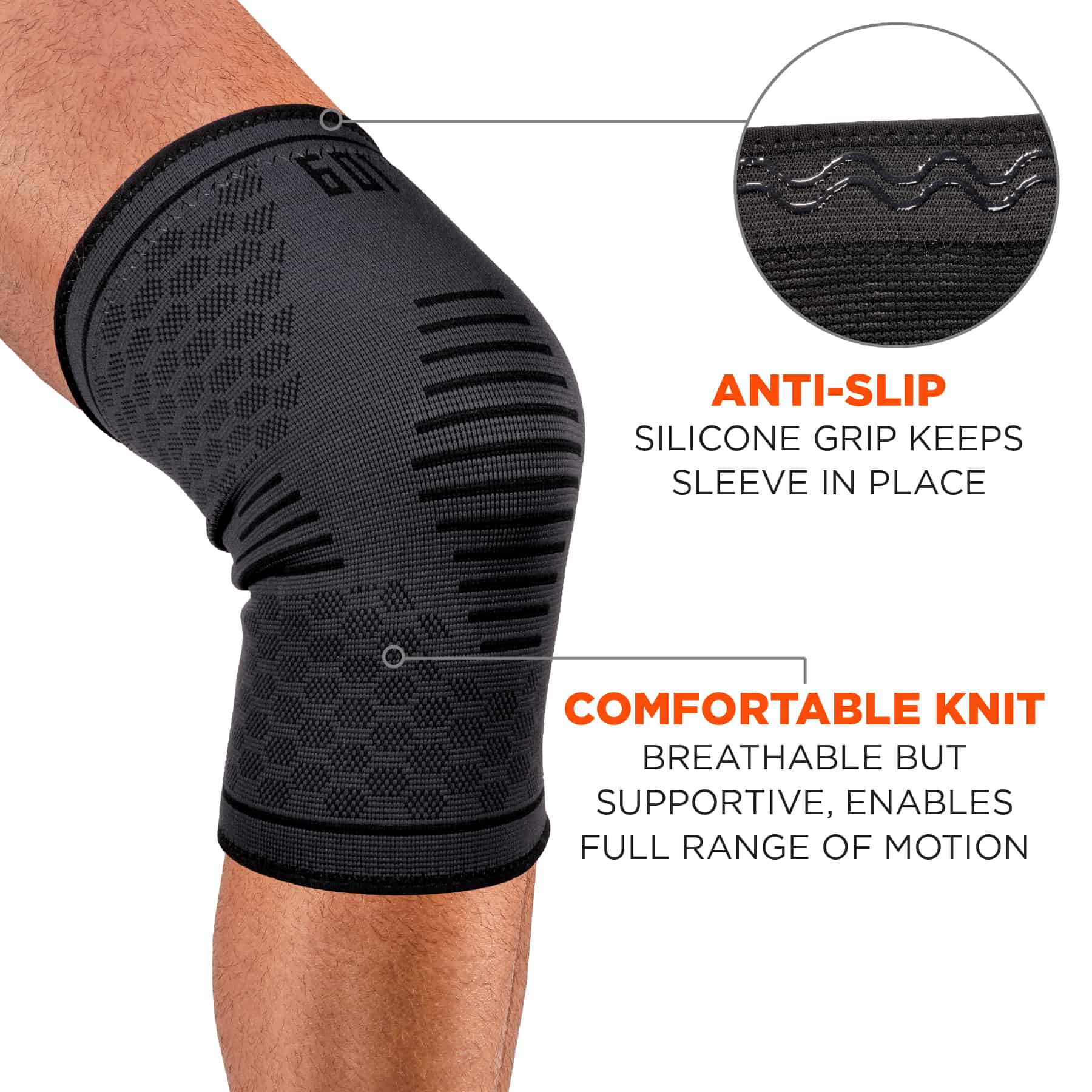 Agressief Zilver blad Knee Compression Sleeve | Ergodyne