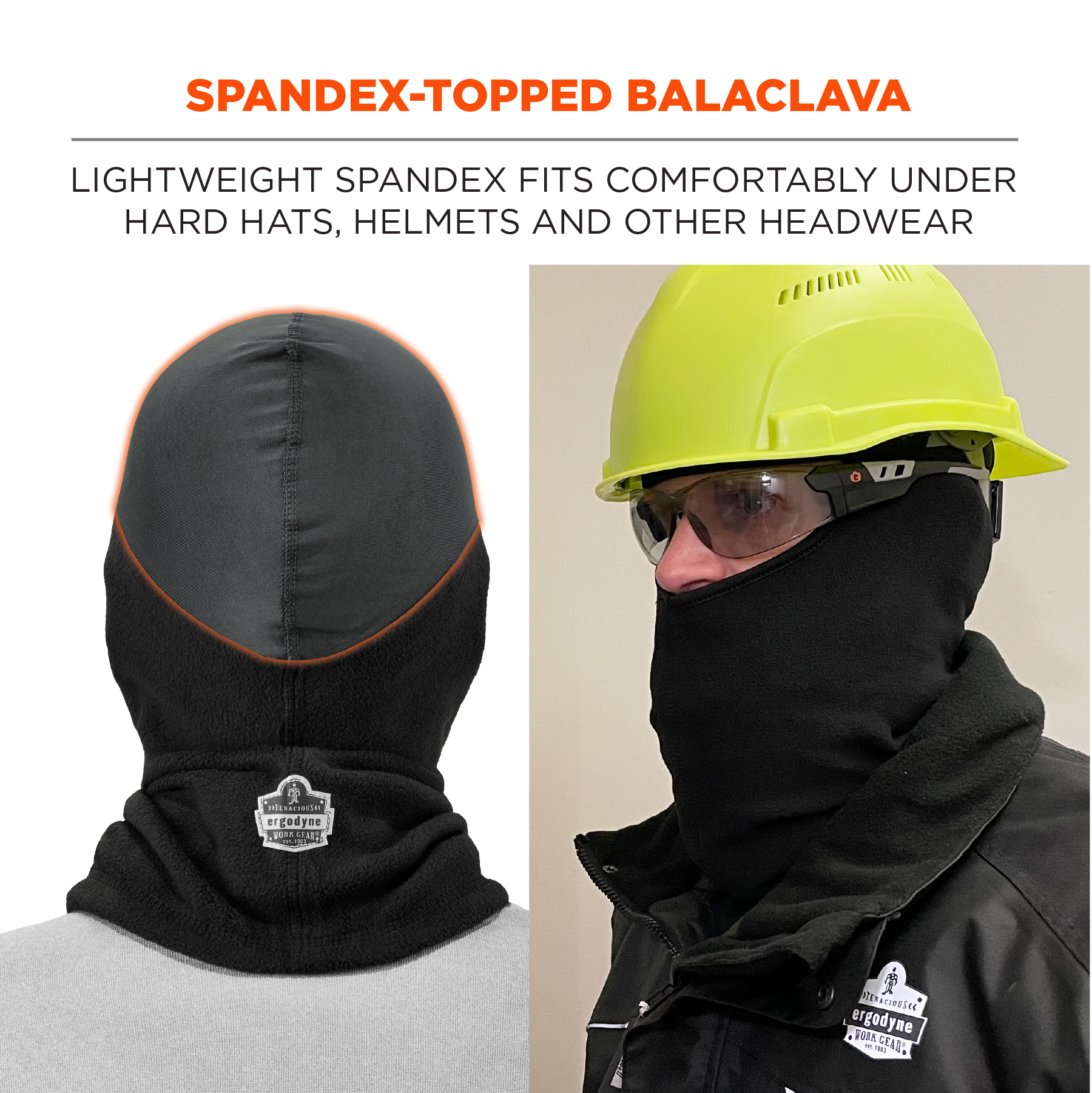 Fleece Balaclava Face Mask, Spandax Top