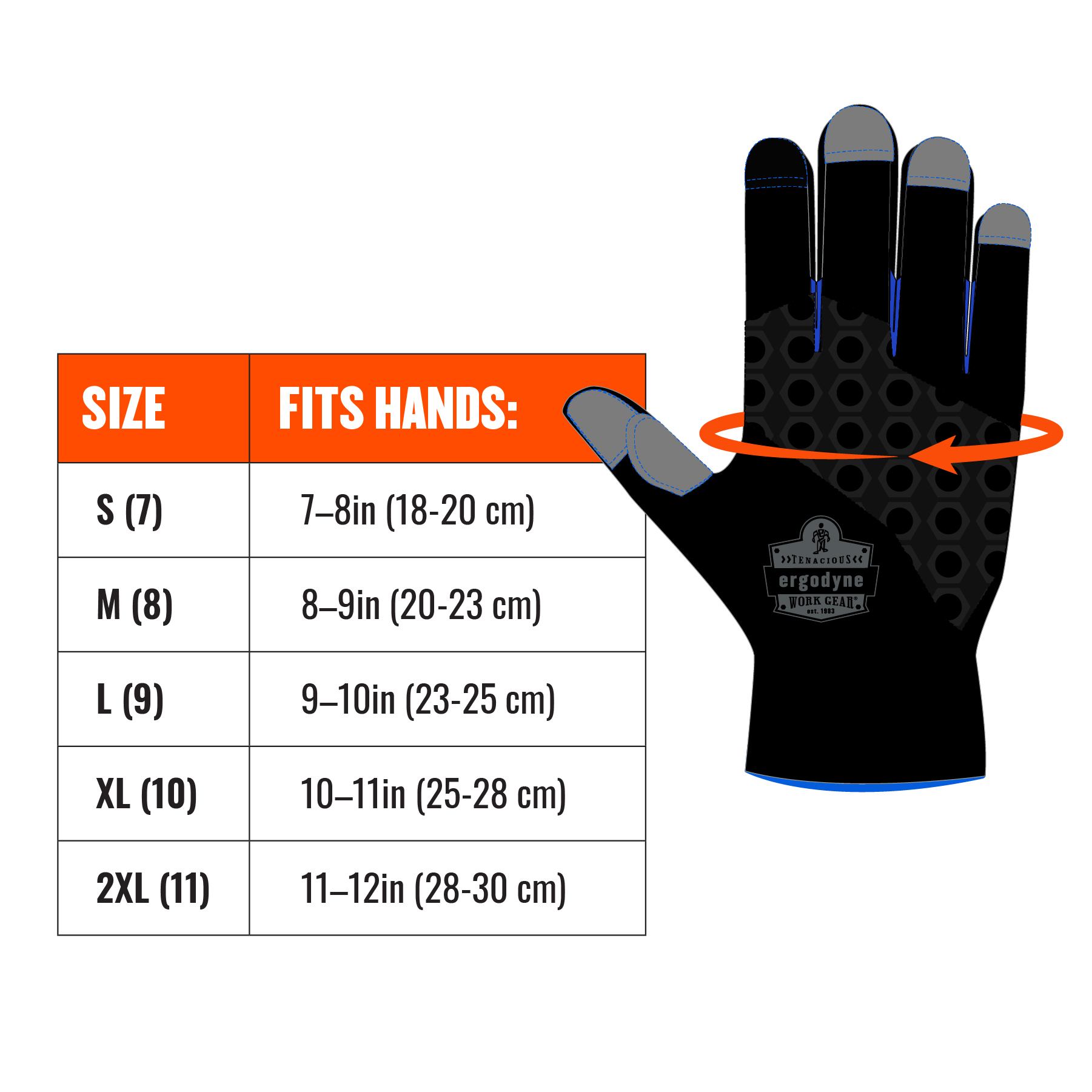 Work Gloves, Men's Sizes