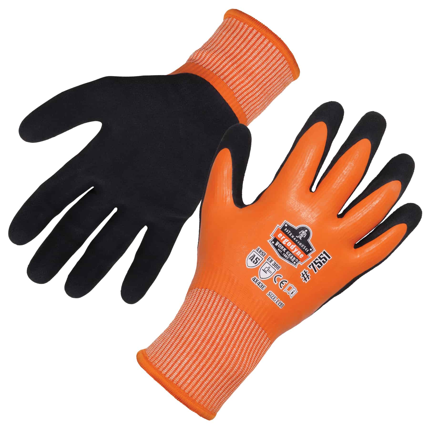 ANDANDA Level 5 Cut Resistant Gloves, Nitrile Sandy Finish Coated