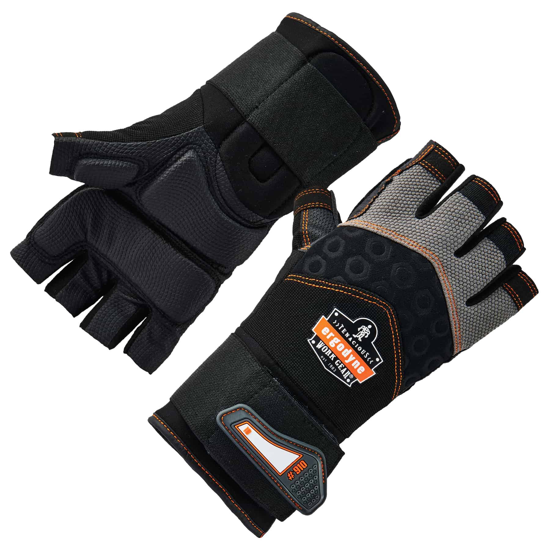Ergodyne ProFlex 9001 Full-Finger Impact Gloves - XXL Size - Black