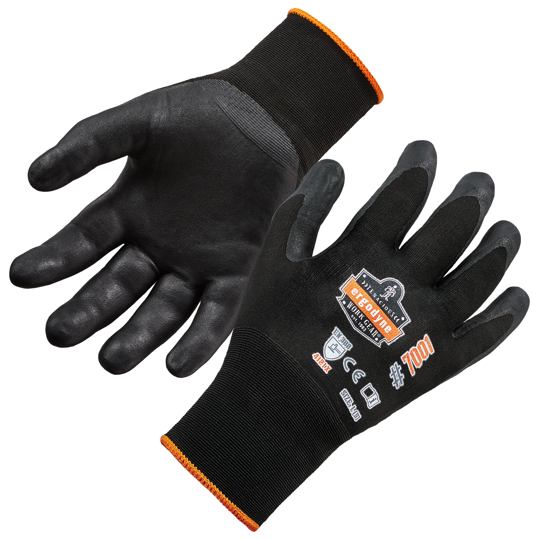 Nitrile Dipped Industrial Nylon Work Gloves, Cut/Abrasion Resistant