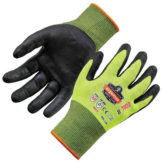 ProFlex 7022 Hi-Vis Nitrile Coated Cut-Resistant Gloves - ANSI