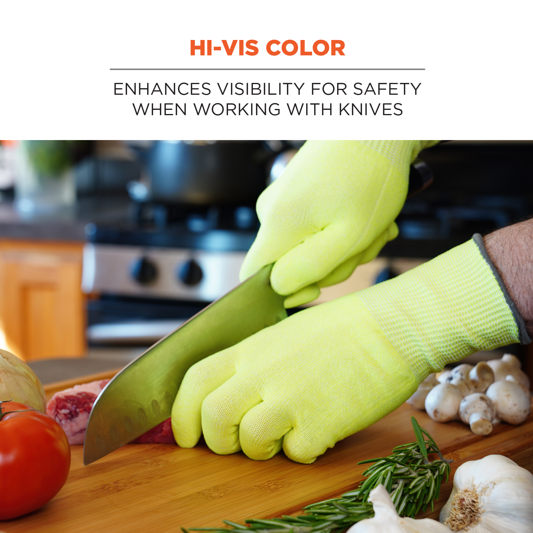 1 Pair Anti Cutting Gloves, Level 5 Cut Resistant, Safe Kitchen