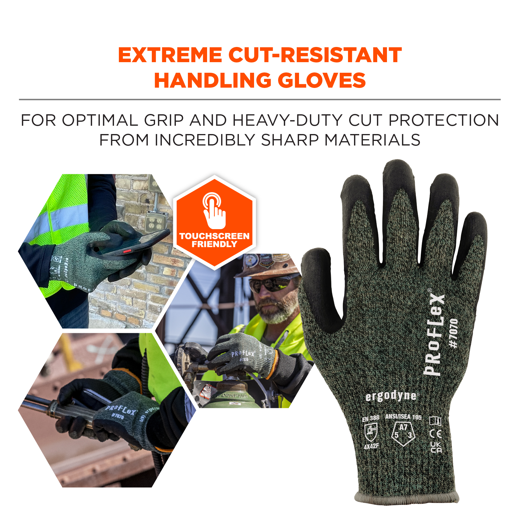 Coated Waterproof Winter Work Gloves - ANSI/ISEA 105-2016 Cut