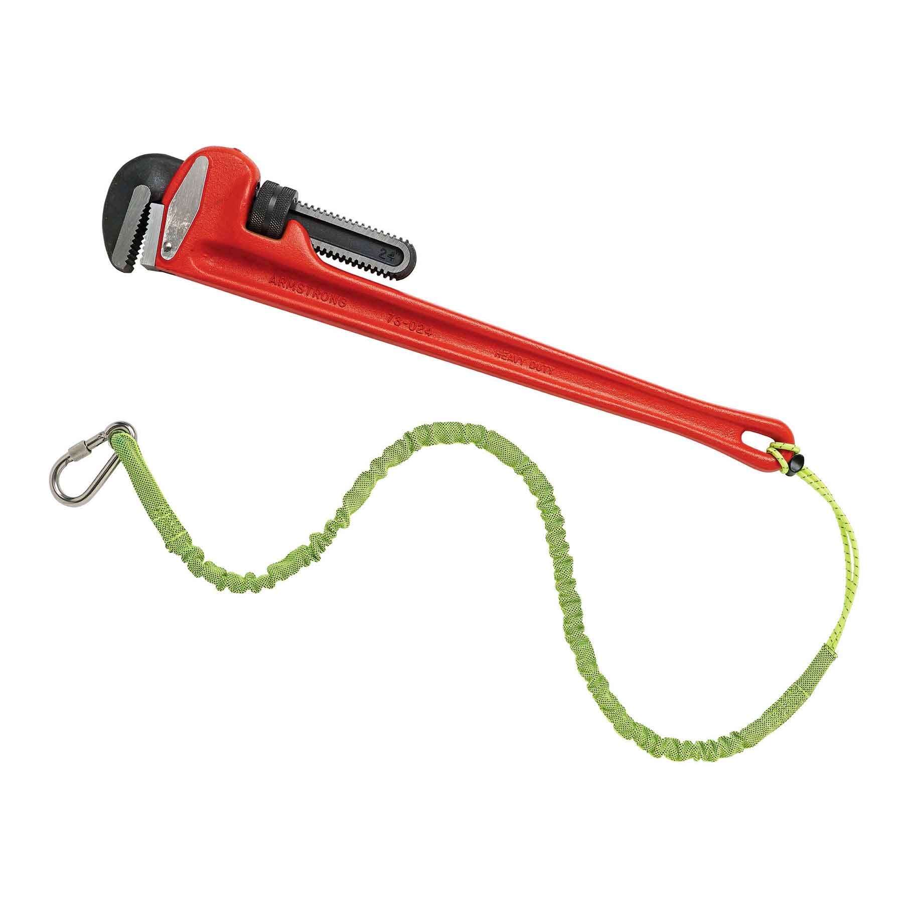 Squids® 3100 Single Carabiner Tool Lanyard, 10lbs, Standard Size, Lime