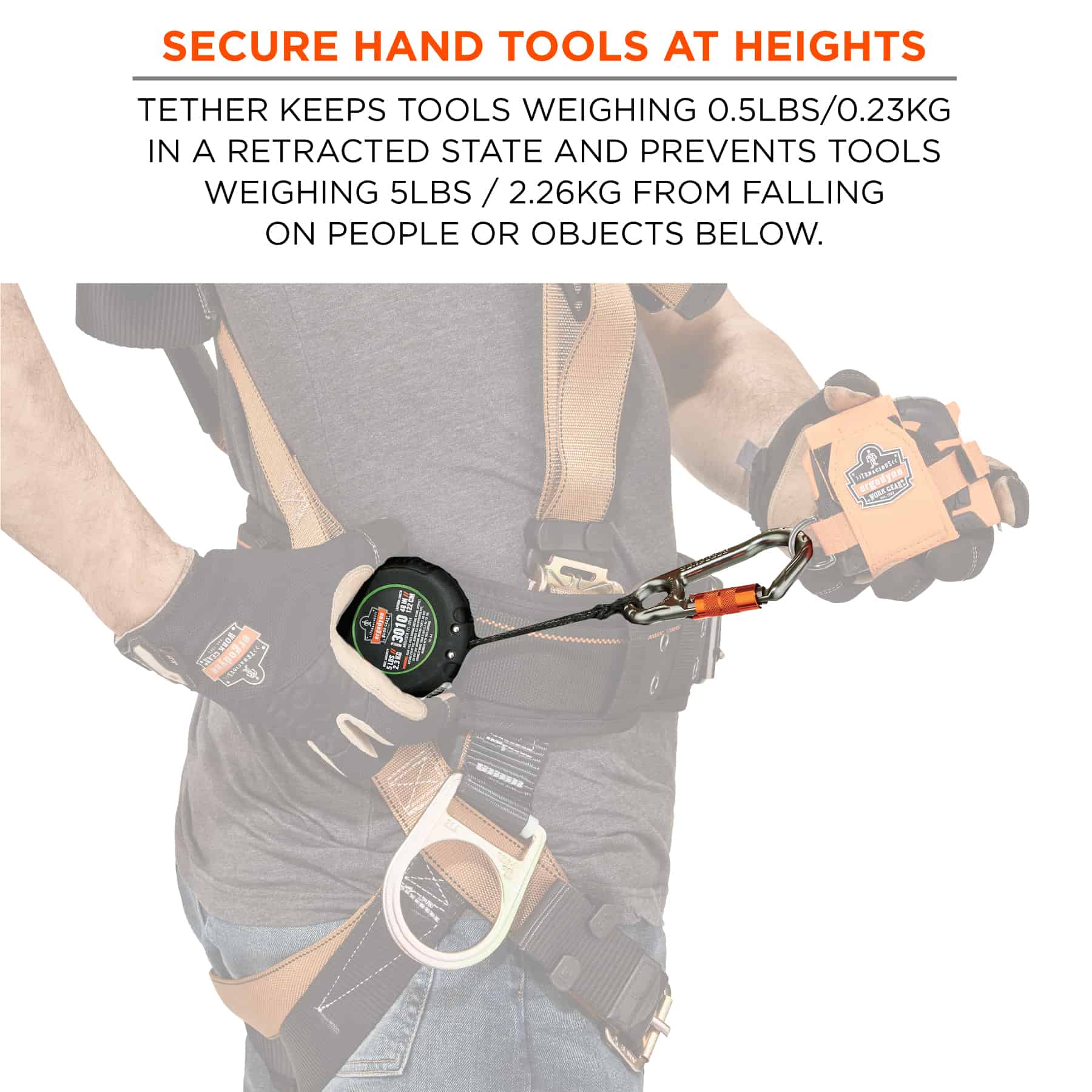 Tool Safety Lanyard Loop Carabiner Hand Tools Fall Protection