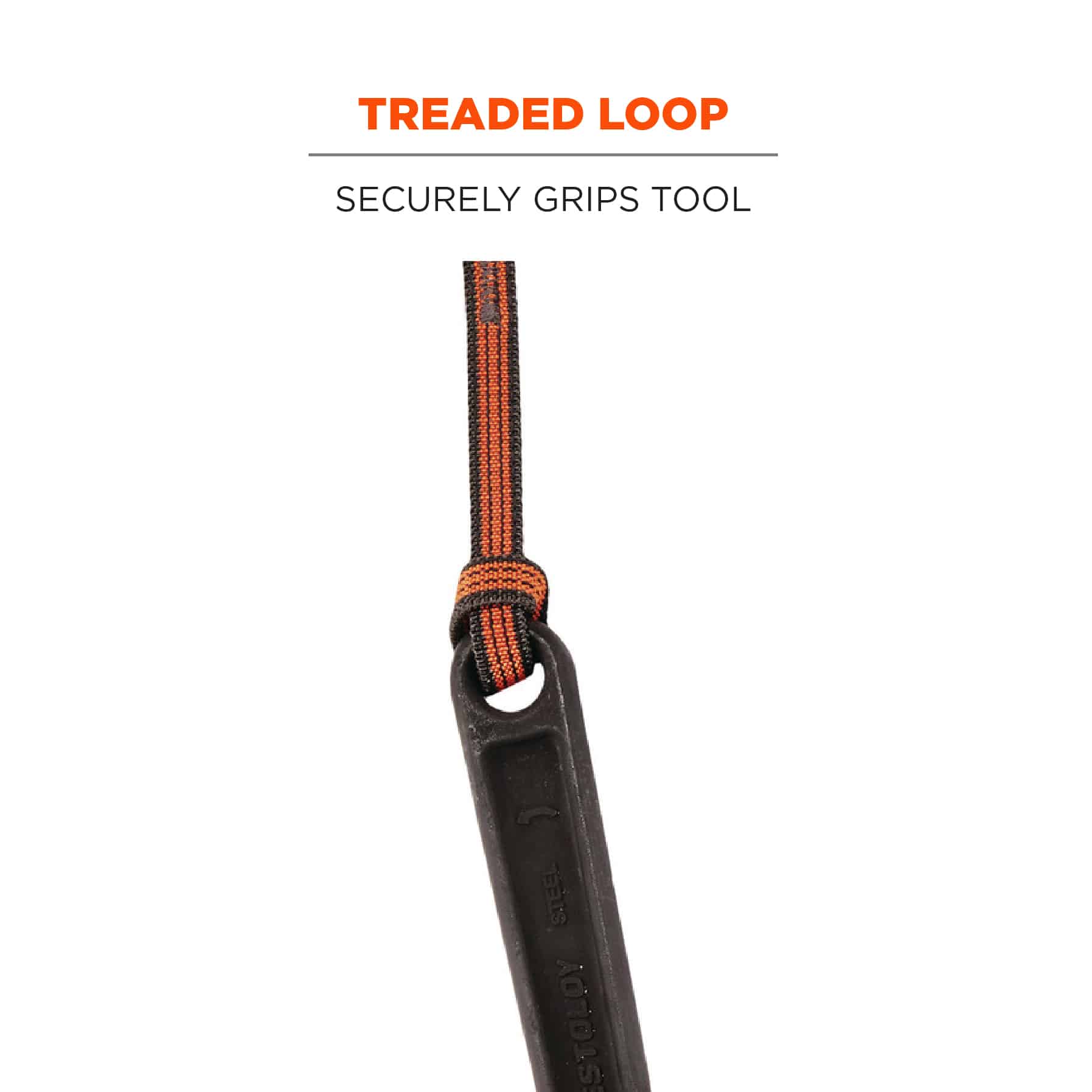 Ergodyne® Squids® 3102F(x) Detachable Single Carabiner Tool Lanyard:  Orange/Gray, 38 - 48 - Conney Safety