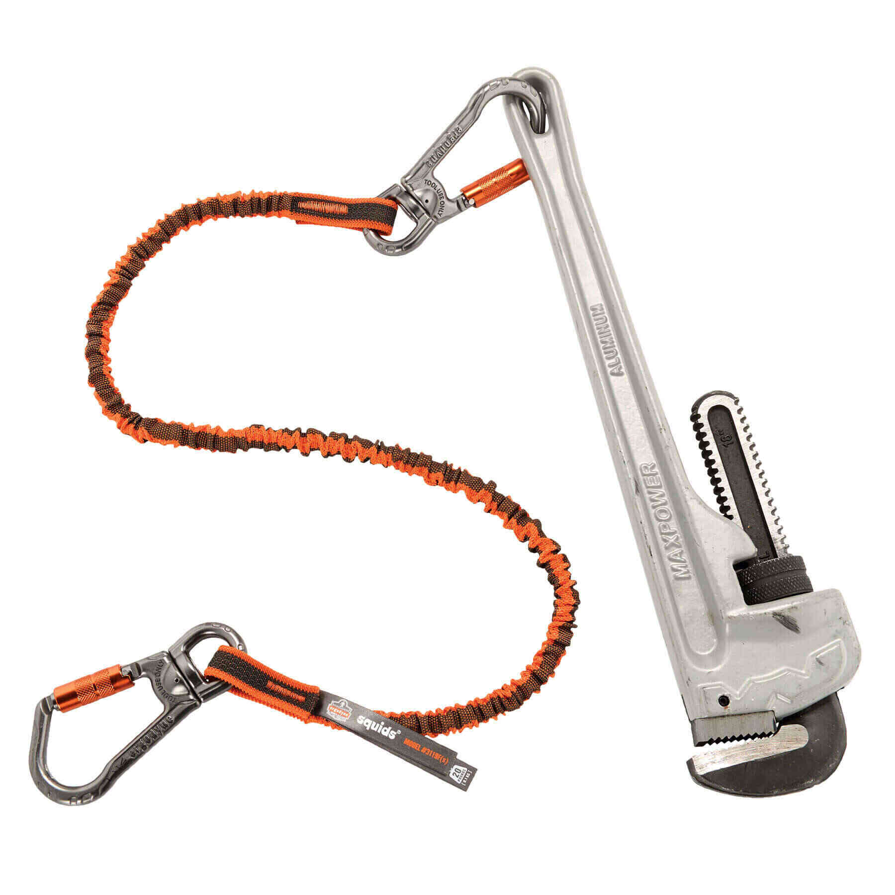 Premium Quality Dual Carabiner Tool Lanyard – Safety Fall Protection –  Aluminium Screw Lock – Twin Locking Attachments - Ultra-Sturdy Tool Leash –