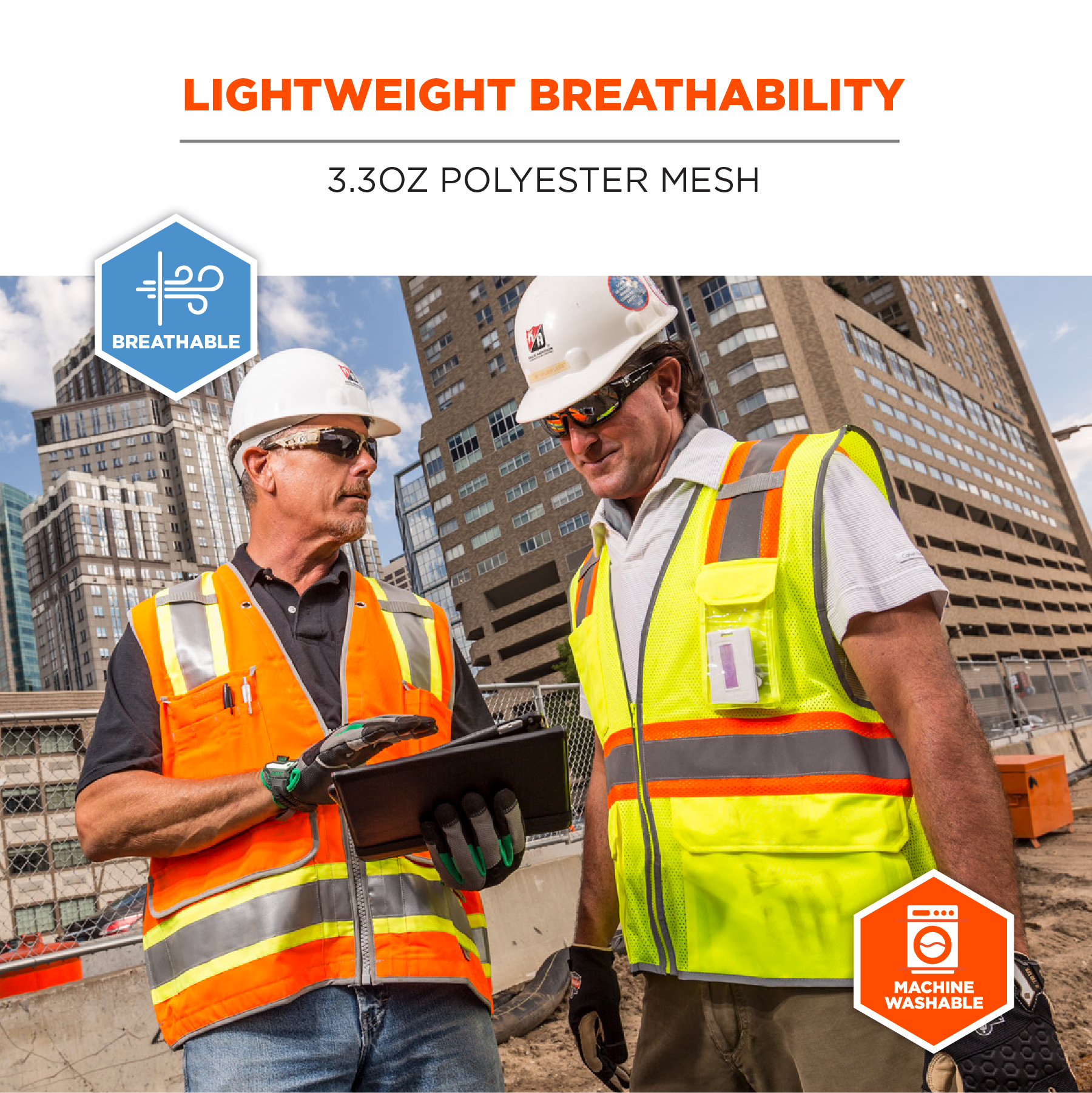 Ergodyne Hi-Vis Vest, Two-Tone | Mesh Safety Work Vest