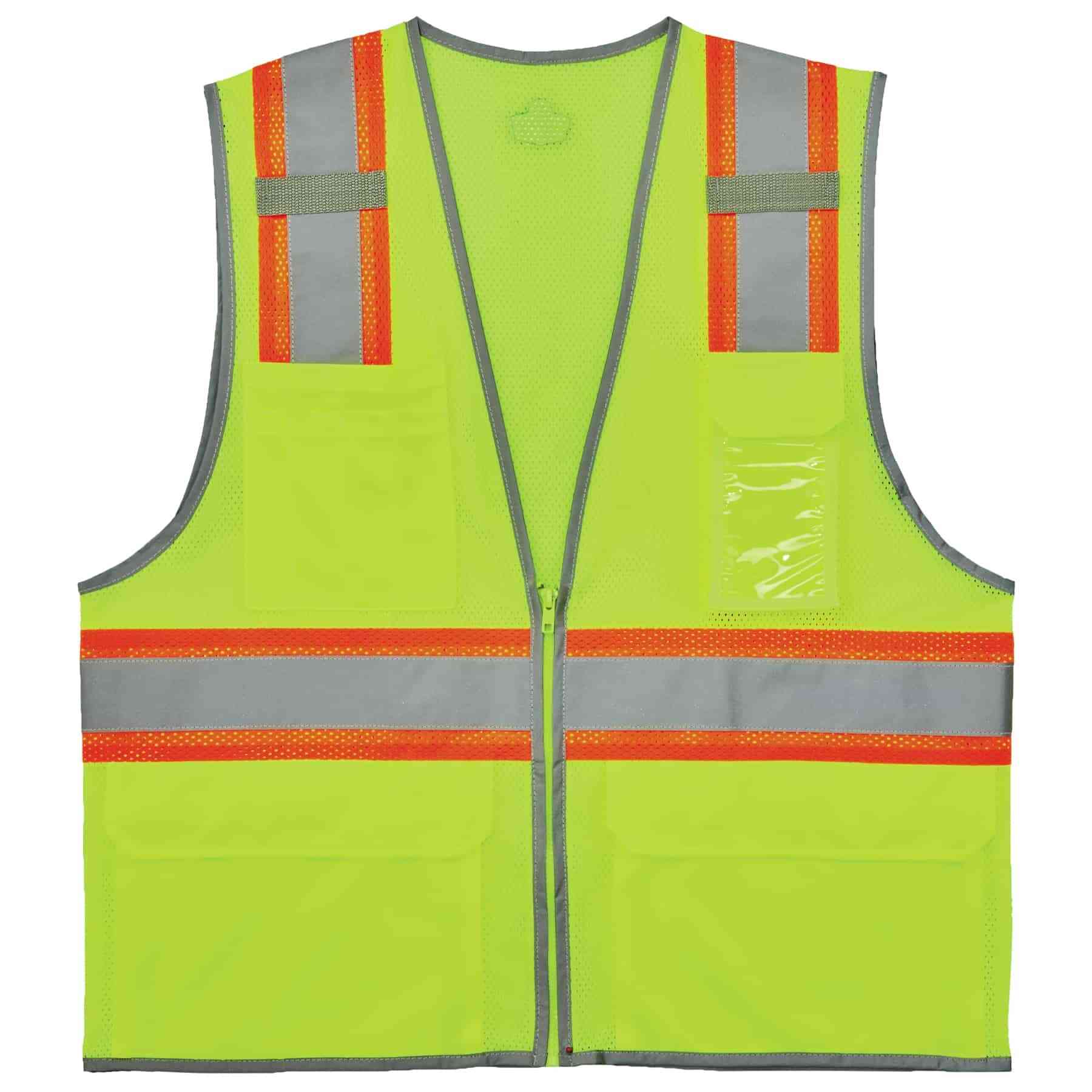Work Vest Ergodyne Safety Hi-Vis Vest, | Mesh Two-Tone