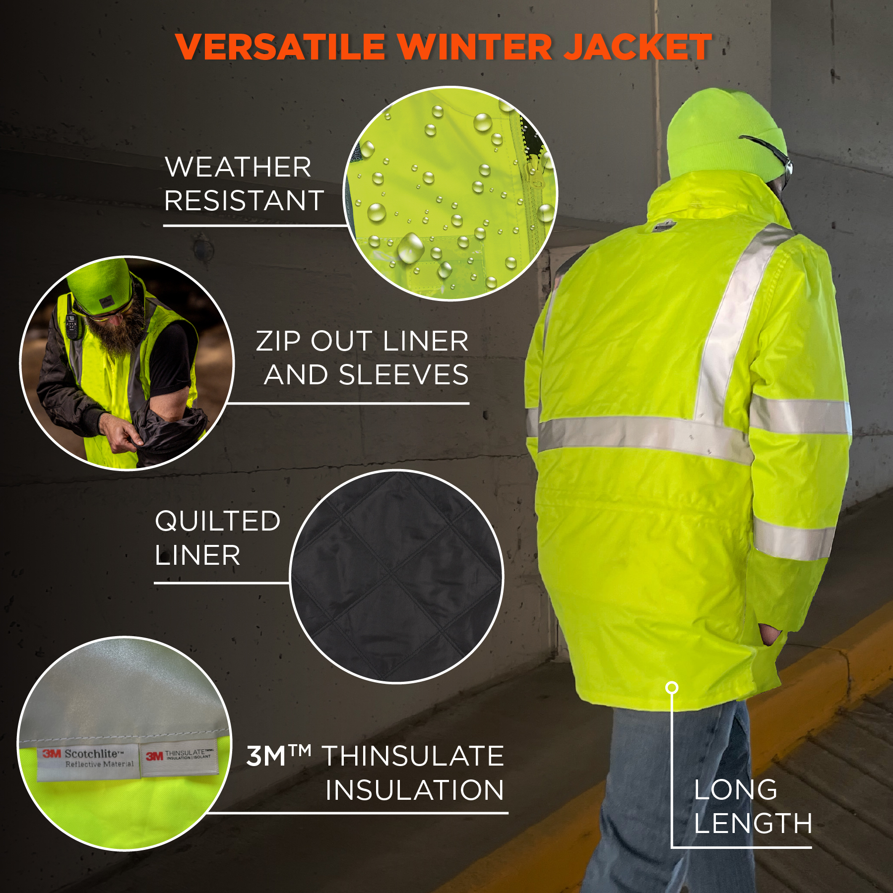 Hi-Vis Softshell Water-Resistant Jacket