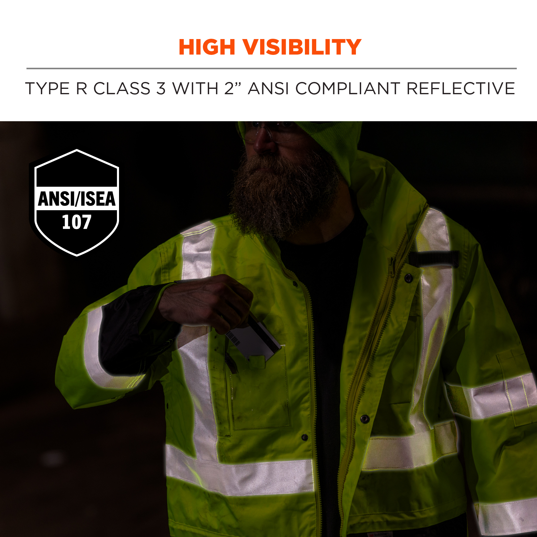 Reflective Long Sleeve ANSI Class 3 Vest - High Visibility Vests