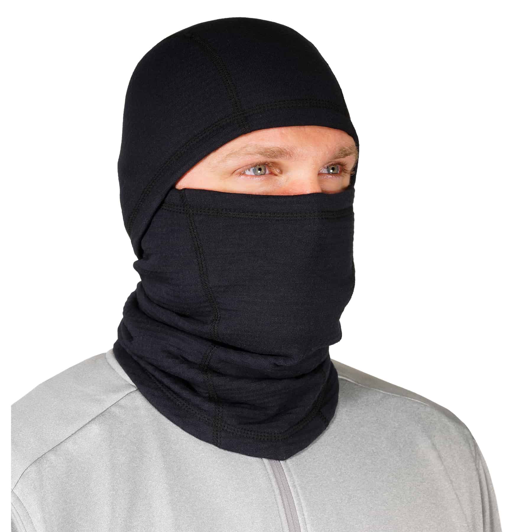 Fullsheild 2Pack 100% Flame Resistant Cotton FR Balaclava 12 Cal Arc Rated Face Mask Hood for Men Women One Size Black