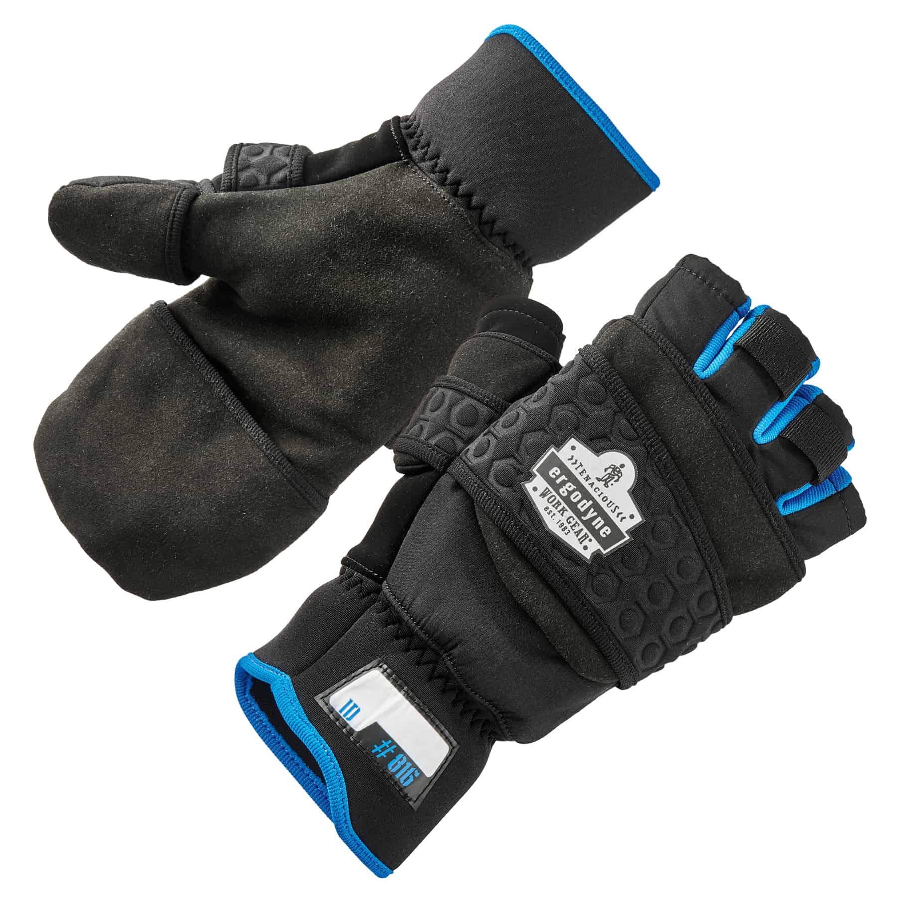 Waterproof flip store top mittens