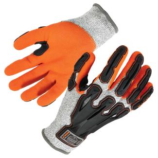 Cut Resistant Gloves Food Grade Level 5 Protection - Large - Orange