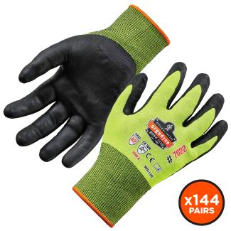 ESD Cut Resistant Gloves: Fingertip Coated, XS-2XL, TEC-GL2500T