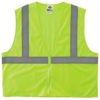 Hi-Vis Work Vest, Super Economy, Zipper