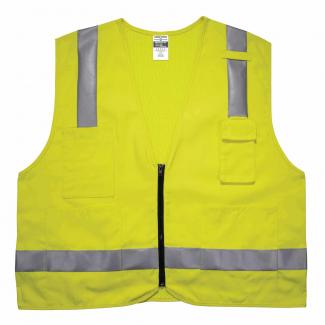 Hi-Vis FR Work Vest, Modacrylic, Hook & Loop | Ergodyne