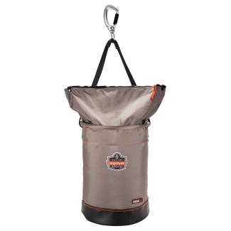 Arsenal 5977 Large Nylon Hoist Bucket Tool Bag - D-Rings, Swiveling Carabiner, Zipper Top