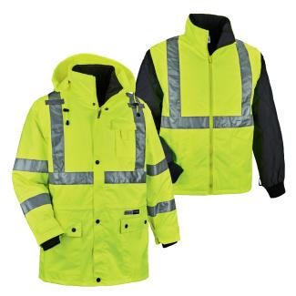 4-in-1 Hi-Vis Winter Jacket Parka | Ergodyne