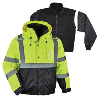 GloWear 8381 4-in-1 Hi-Vis Winter Bomber Jacket - Type R, Class 3