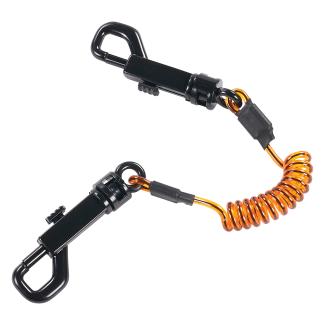 Squids 3152 Coil Lanyard with Dual Swivel Hooks - 2lbs / 0.9kg