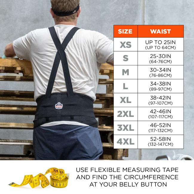 Size chart: Extra Small (XS): Waist up to 25IN (up to 64CM), Small (S): Waist 25-30IN (64-76CM), Medium (M): Waist 30-34IN (76-86CM), Large (L): Waist 34-38IN (89-97CM), Extra Large (XL): Waist 38-42IN (97-107CM), 2X Large (2XL): Waist 42-46IN (107-117CM), 3X Large (3XL): Waist 46-52IN (117-132CM), 4X Large (4XL): Waist 52-58IN (132-147CM). Use flexible measuring tape and find the circumference at your belly button