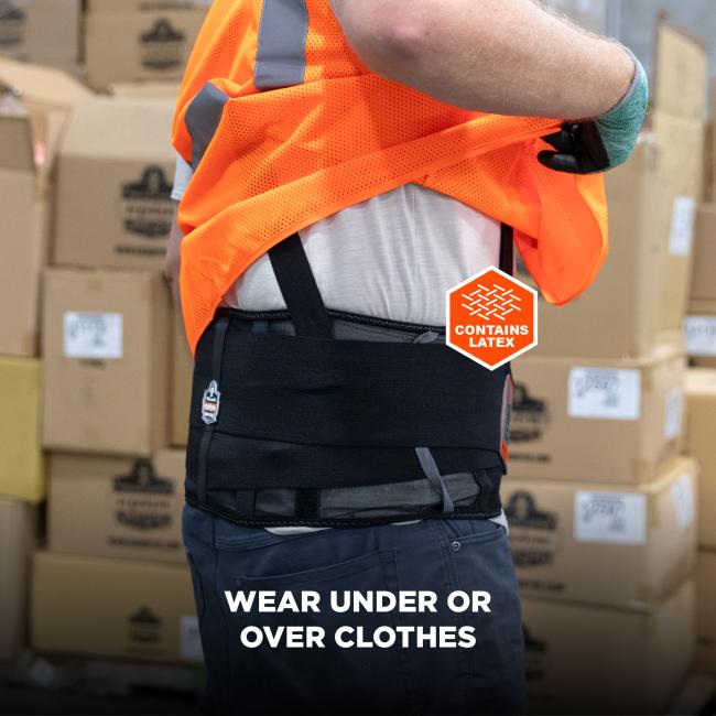 Wear under or over clothes, contains latex