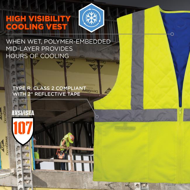 Class 2 Hi-Vis Safety Cooling Vest