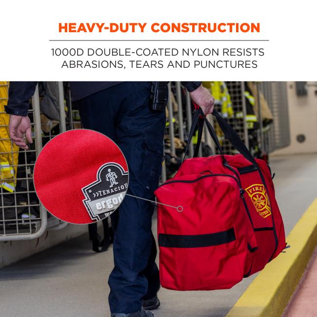 Red Fire Gear Bag - LXFB40-R Firefighter Turn Out Gear Bag - Rescue Bag