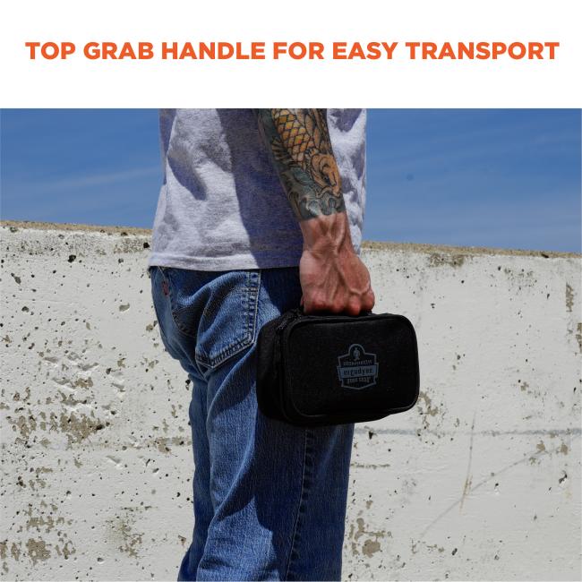 Top grab handle for easy transport