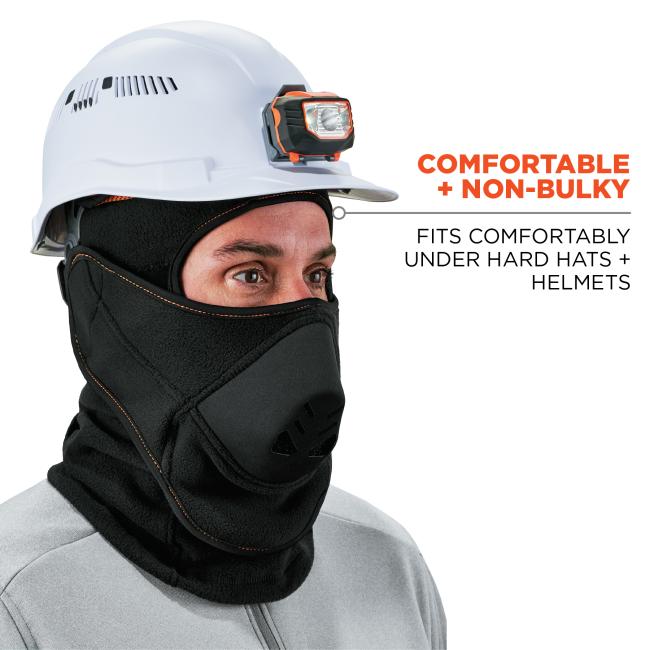 Comfortable and non-bulky: fits comfortable under hard hats and helmets