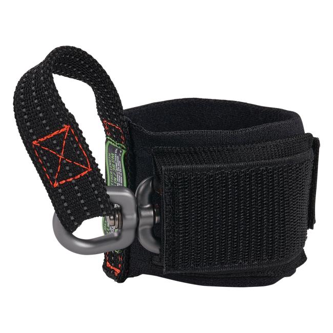 pull-on wrist lanyard with carabiner tucked