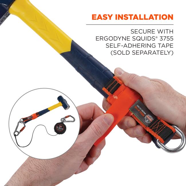 Easy installation: secure with ergodyne squids 3755 self-adhering tape (sold seperately)