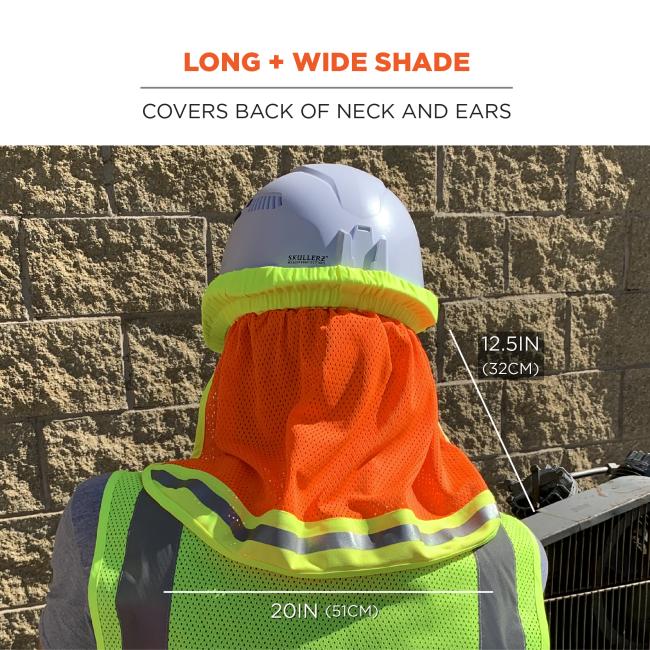 2 Packs Safety Hard Hat Neck Shield Cover Helmet Shade Flap High Vis  Reflective