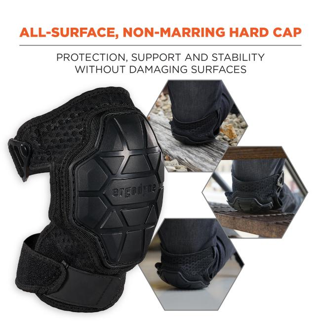 All-surface, non-marring hard cap: Protection, support, and stability without damaging surfaces.