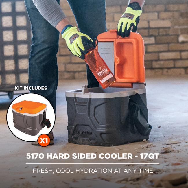  5170: hard sided cooler - 17 qt. Fresh cool hydration at any time