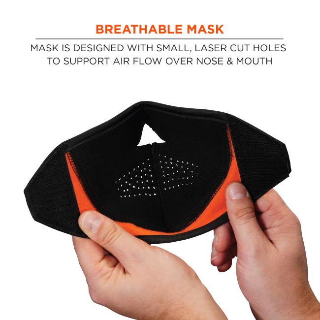 Breathable Mask: Mask is designed with small, laser cut holes to support air flow over nose and mouth