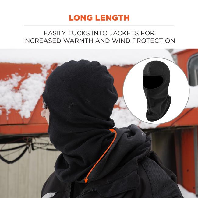 Long Length: Easily tucks into jackets for increased warmth and wind protection.